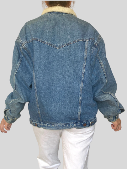 Sherpa denim Wrangler jacket