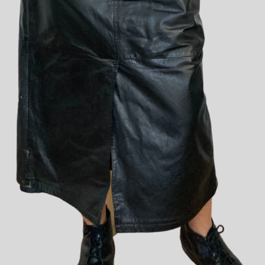 Leather Pencil Skirt With Pockets