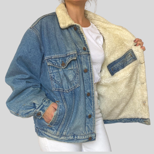 Sherpa denim Wrangler jacket