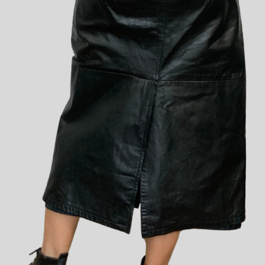 Leather Pencil Skirt With Pockets