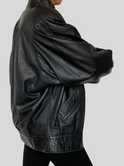 Black leather jacket