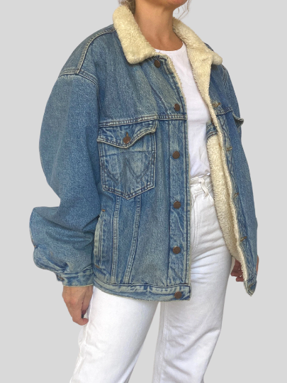 Sherpa denim Wrangler jacket