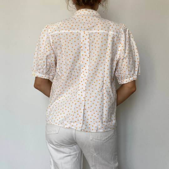 Orange Polka Dot Blouse