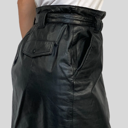 Leather Pencil Skirt With Pockets