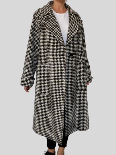 Prince of Wales Wool Coat