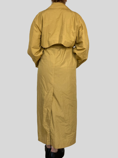 Mustard Long Trench Coat