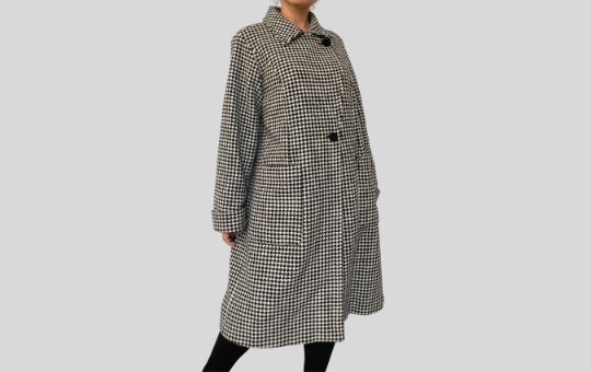 Prince of Wales Wool Coat