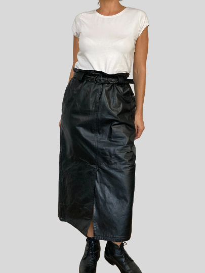 Leather Pencil Skirt With Pockets