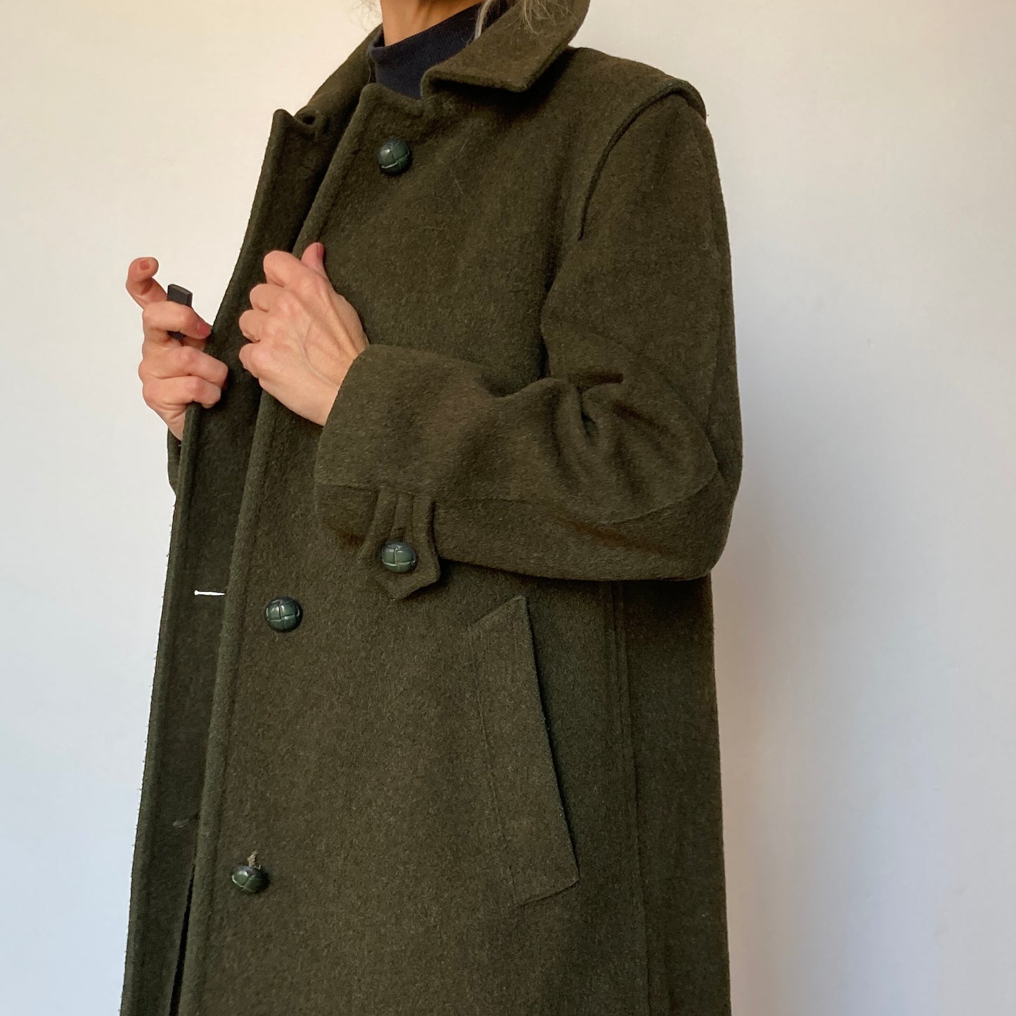 Green wool Coat