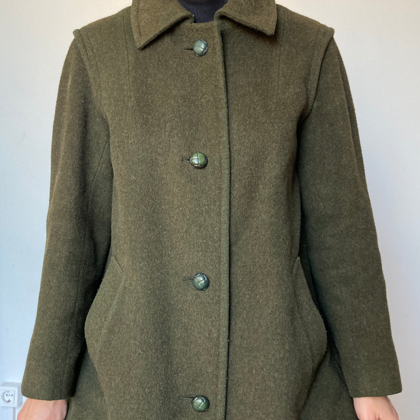 Green wool Coat