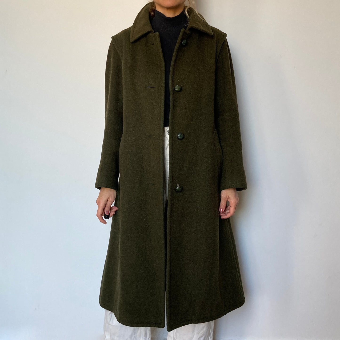 Green wool Coat
