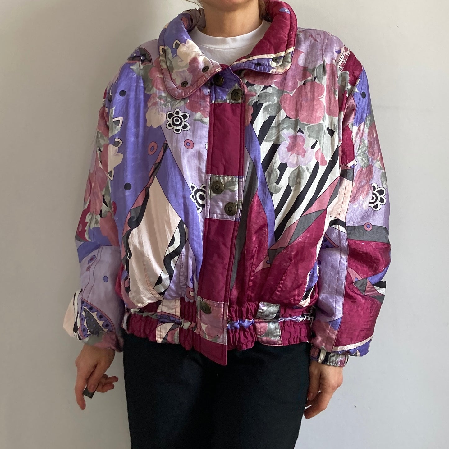 Multicolour ski jacket
