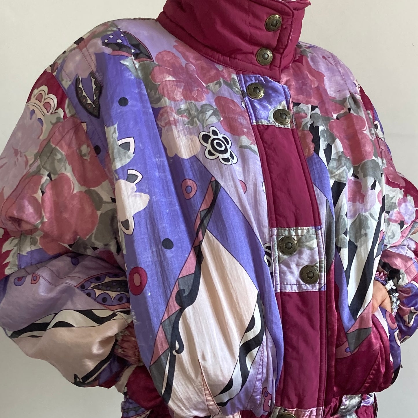 Multicolour ski jacket
