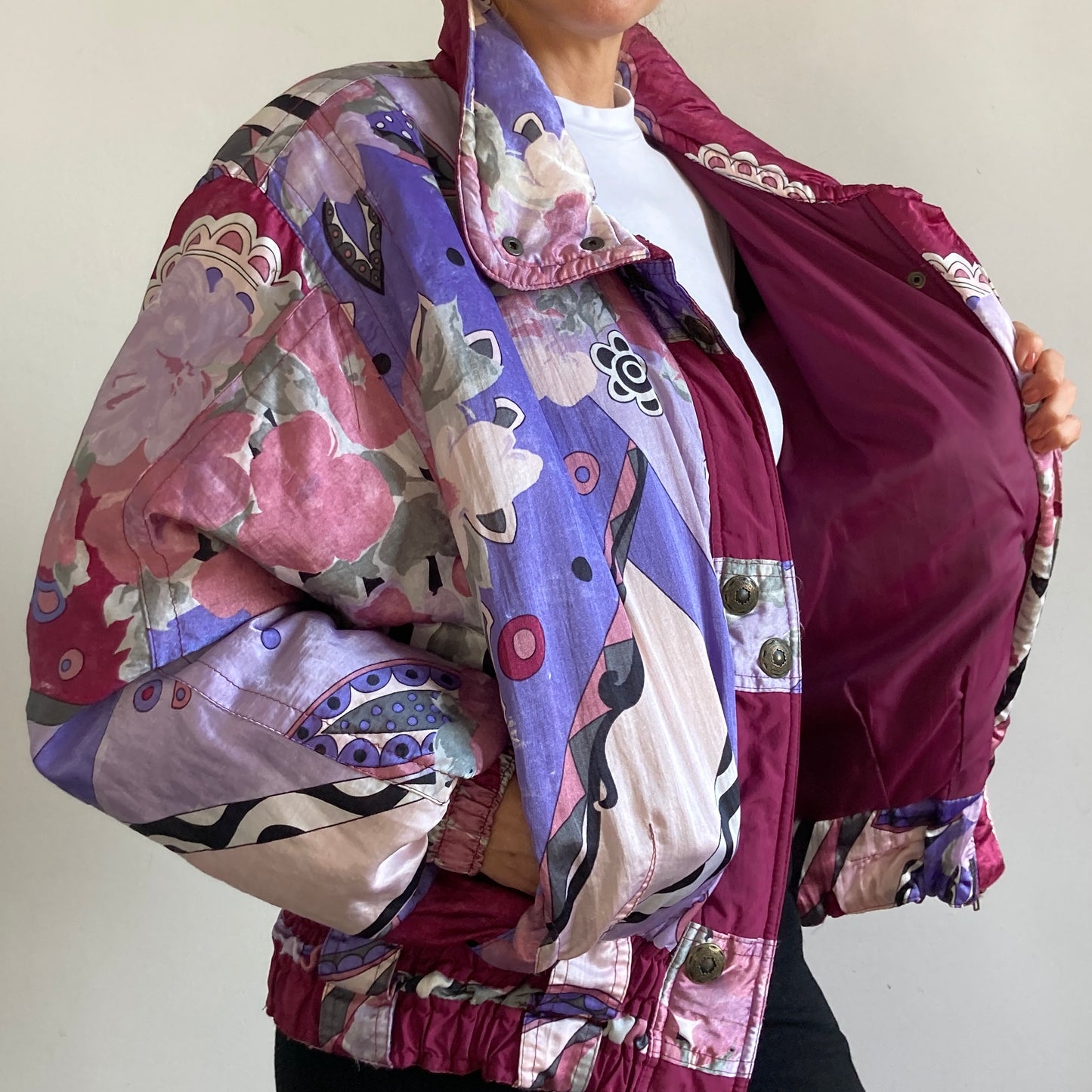 Multicolour ski jacket