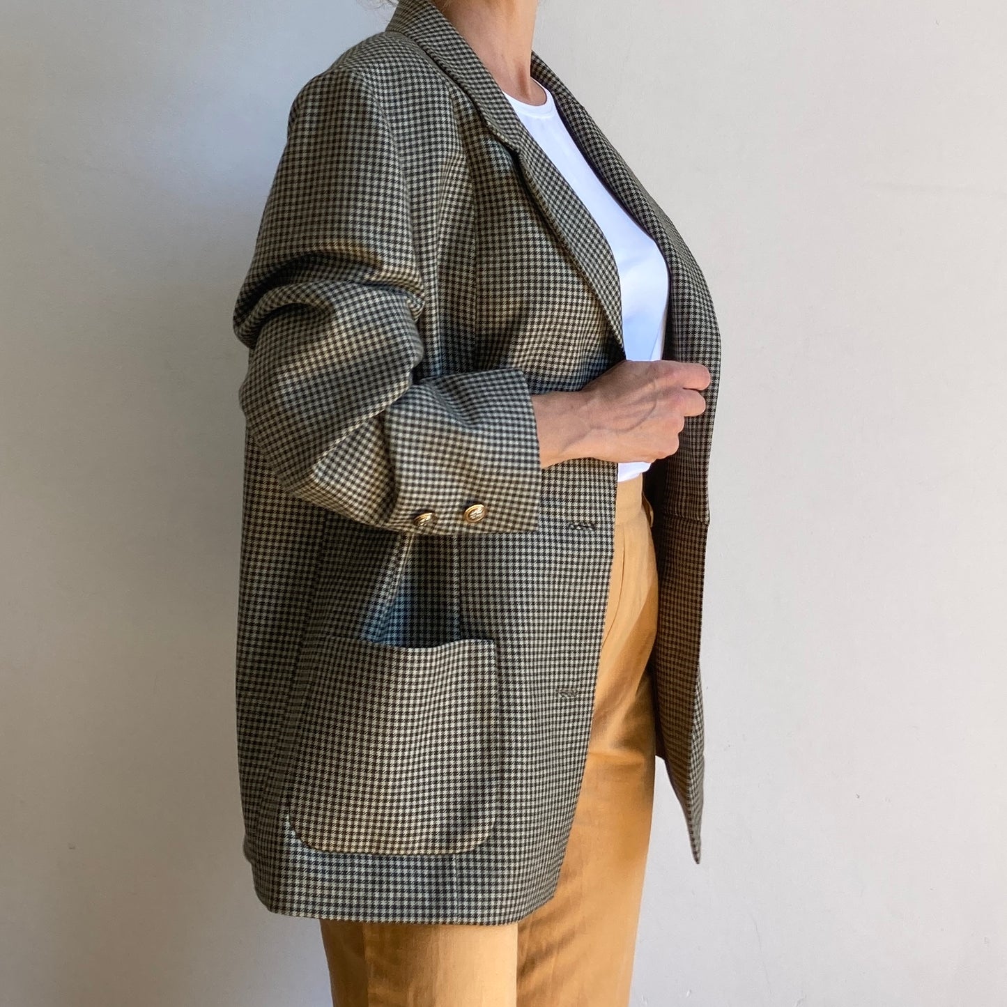 Check Plaid Blazer