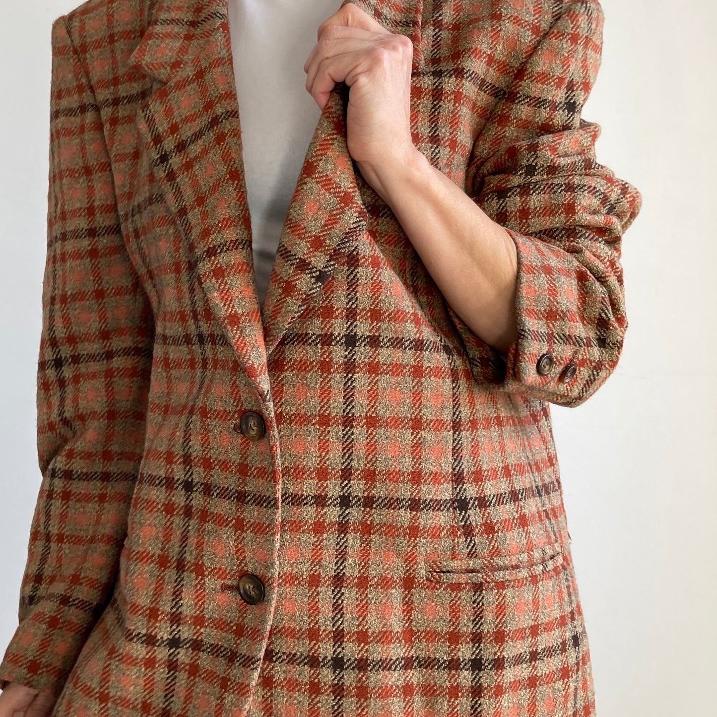 Unisex Plaid Blazer