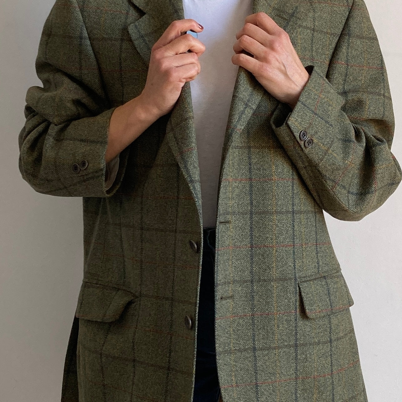 Plaid Wool Blazer