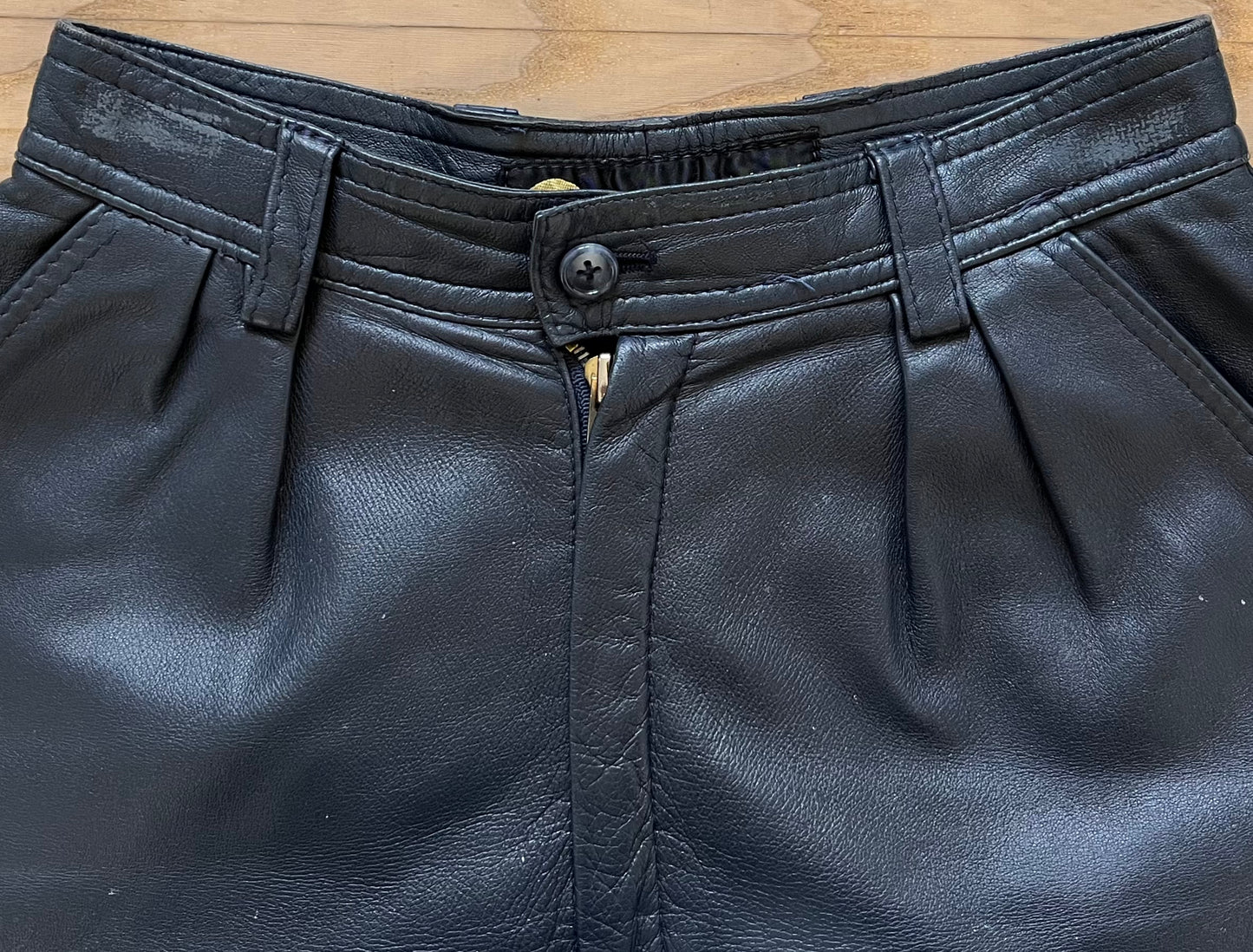 Blue Leather trousers