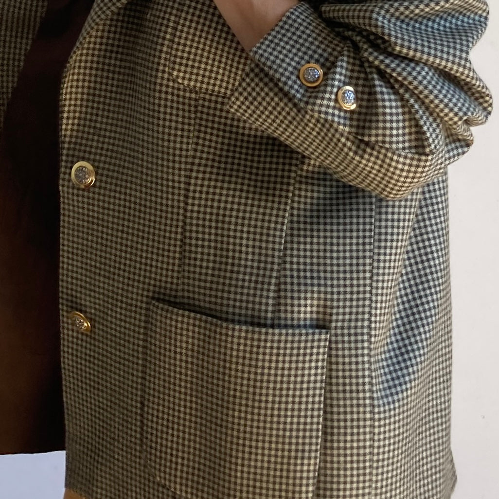 Check Plaid Blazer