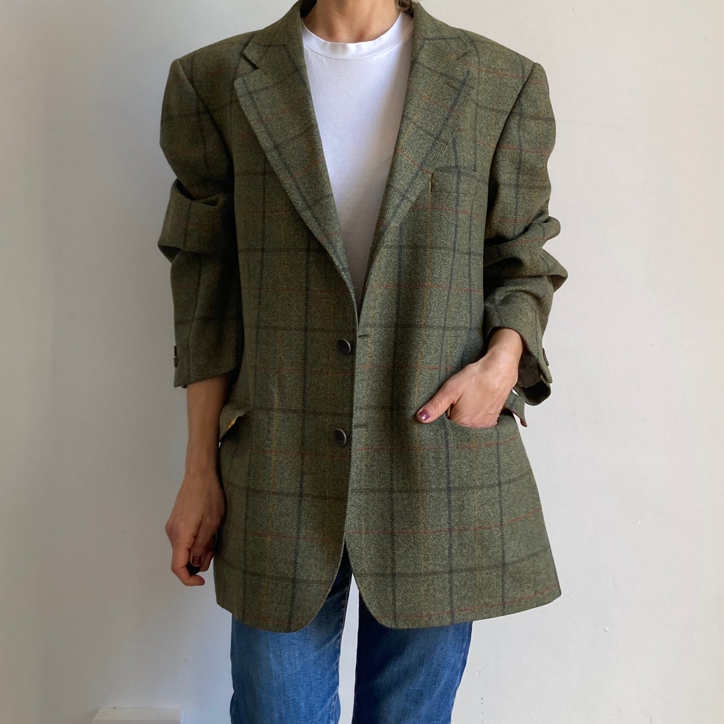 Plaid Wool Blazer
