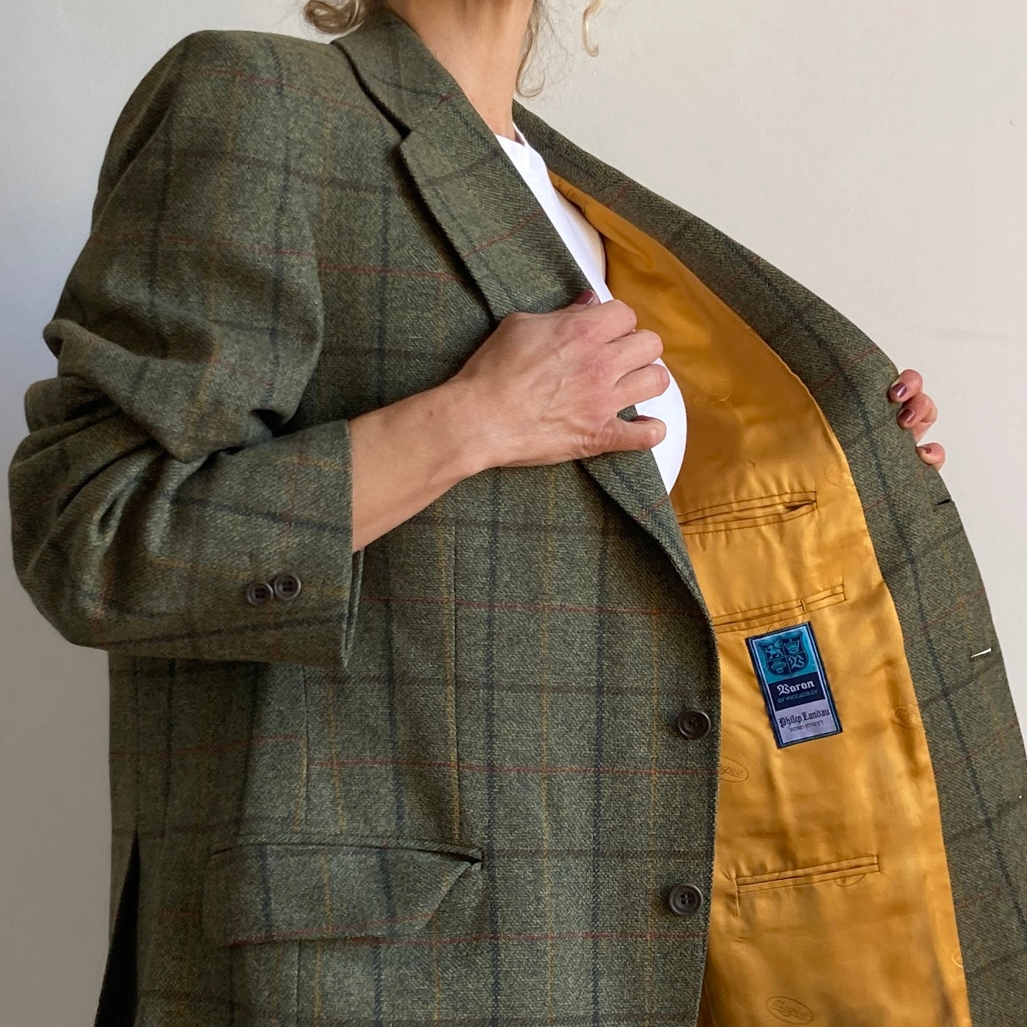 Plaid Wool Blazer