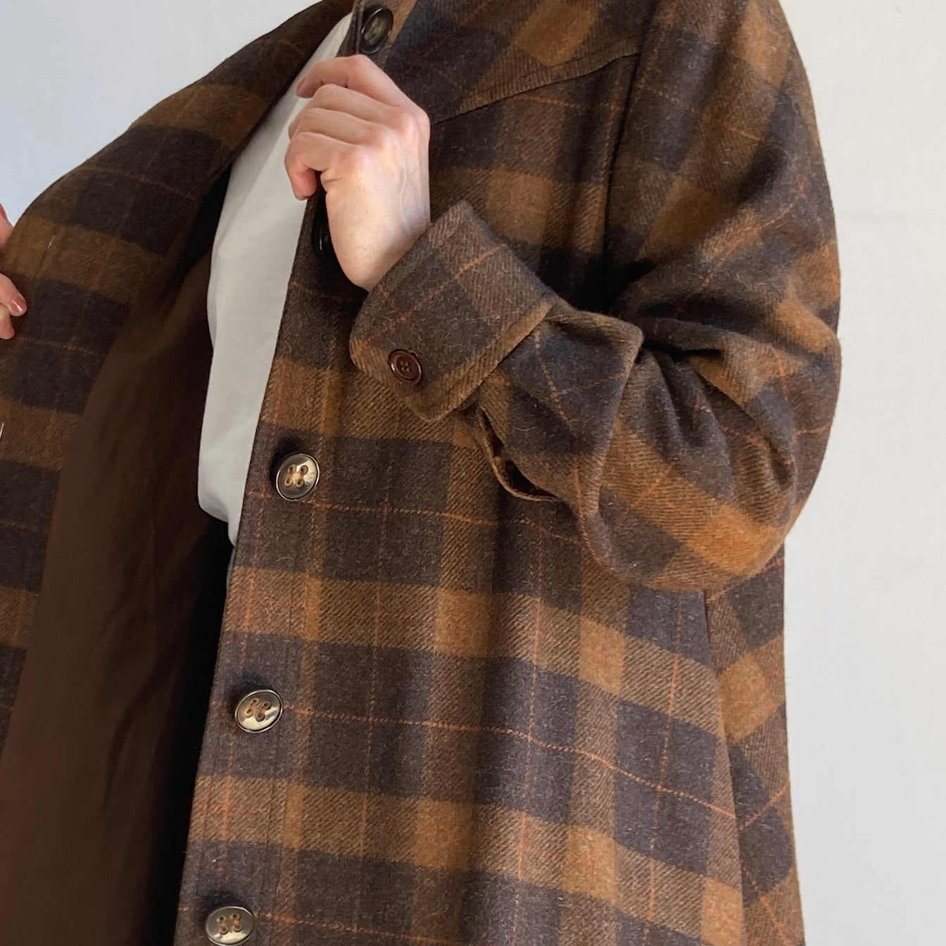 Long Plaid Coat