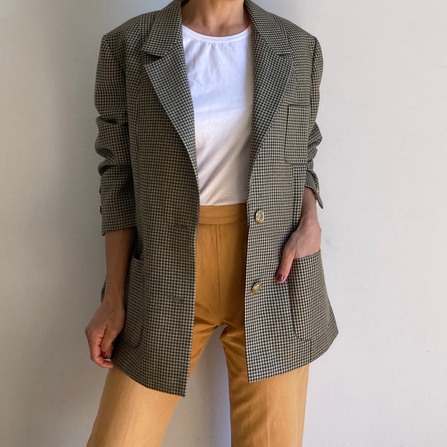 Check Plaid Blazer