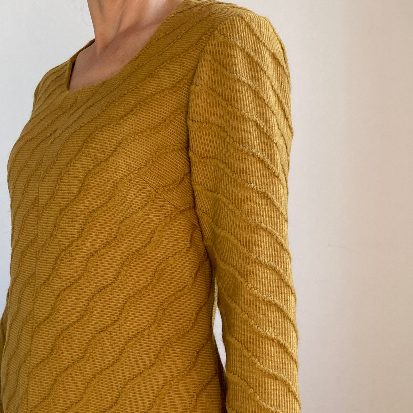 Mustard wool dress
