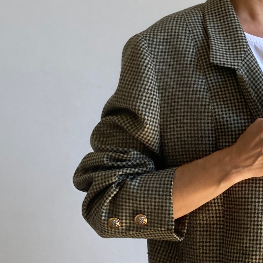 Check Plaid Blazer