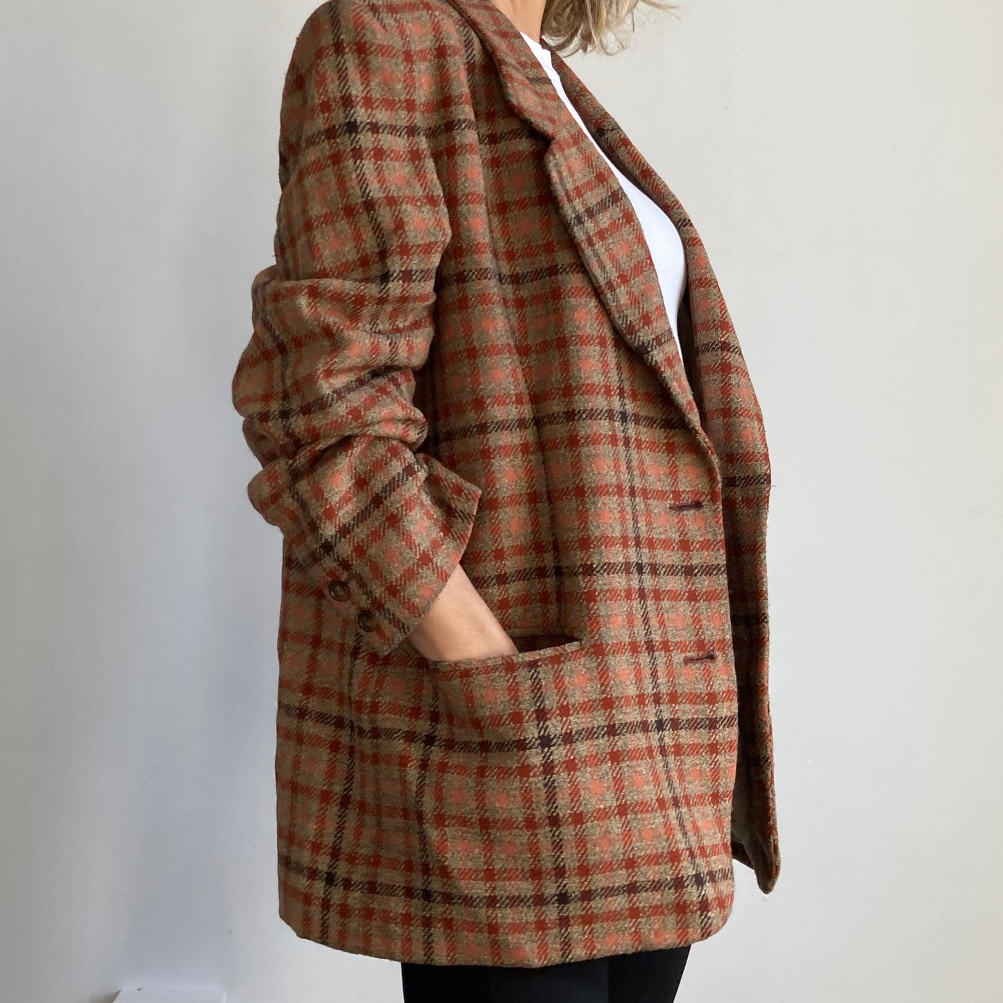 Unisex Plaid Blazer