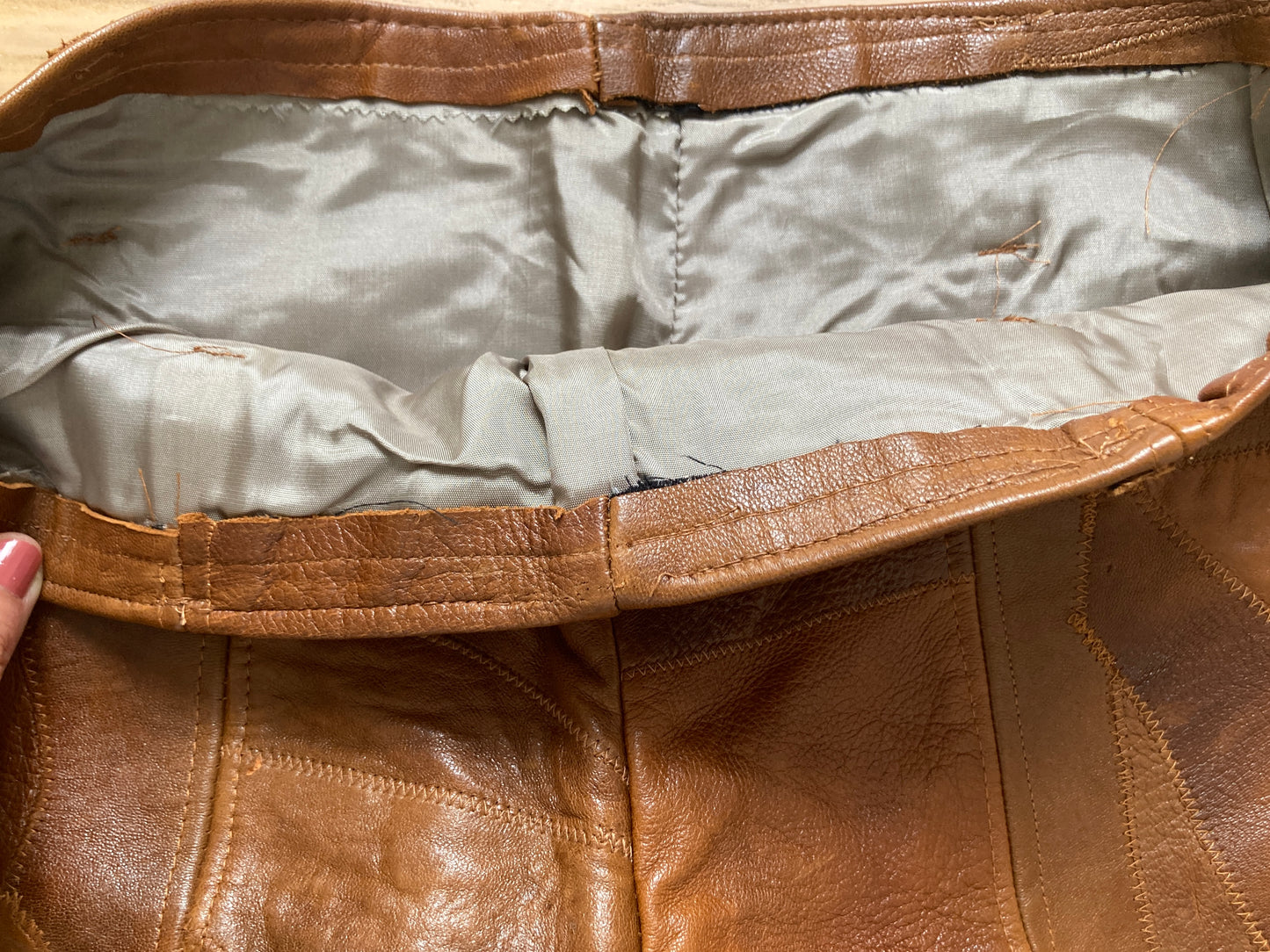 Patchwork Leather trousers