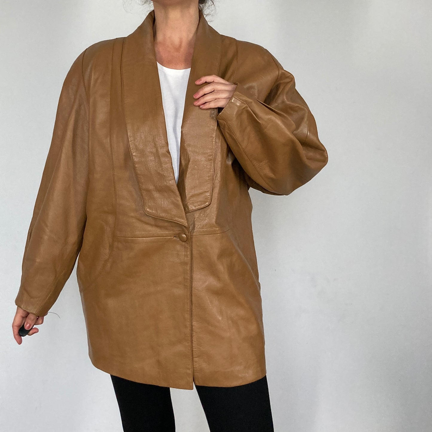 Lightweight Camel Leather jacket