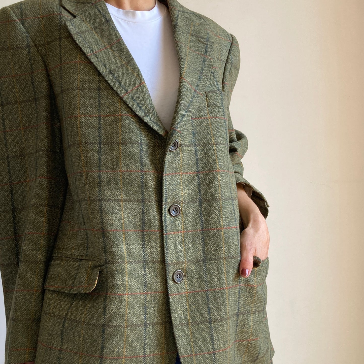 Plaid Wool Blazer