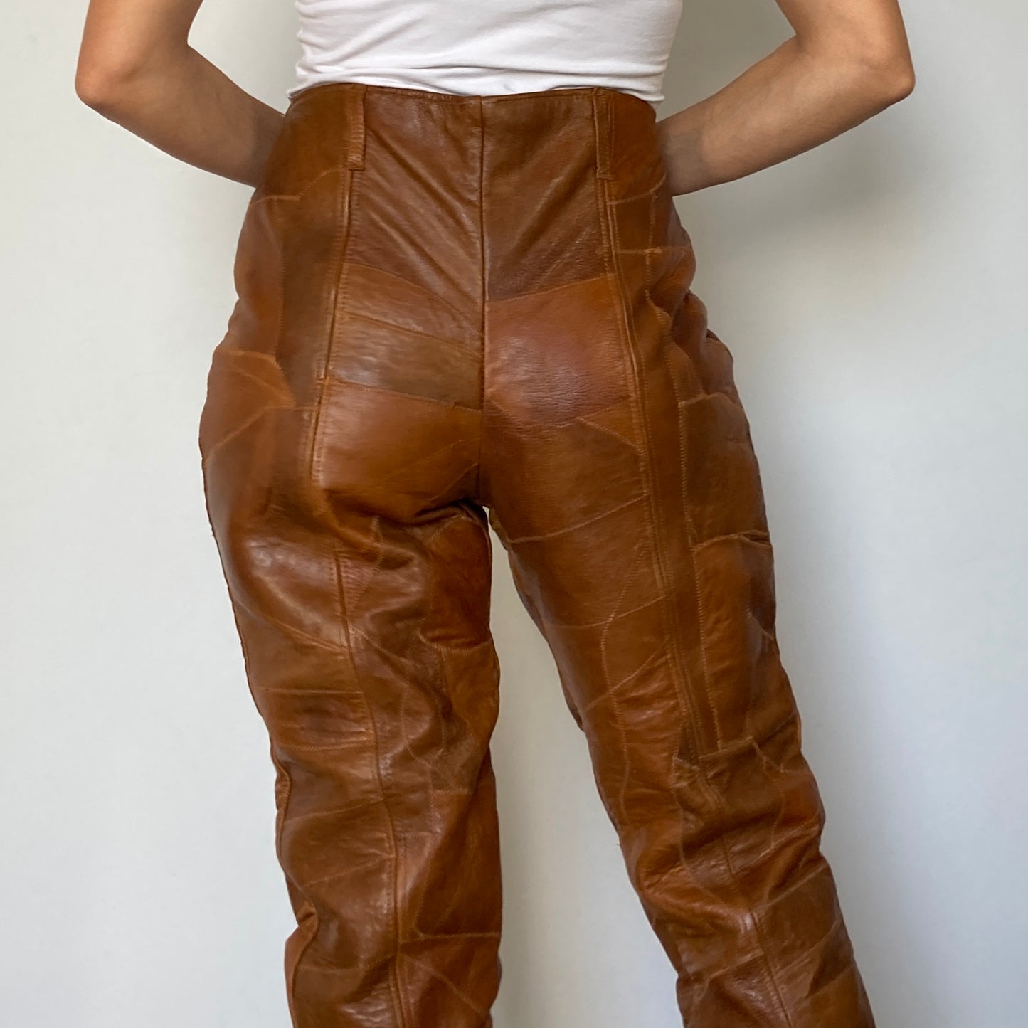 Patchwork Leather trousers