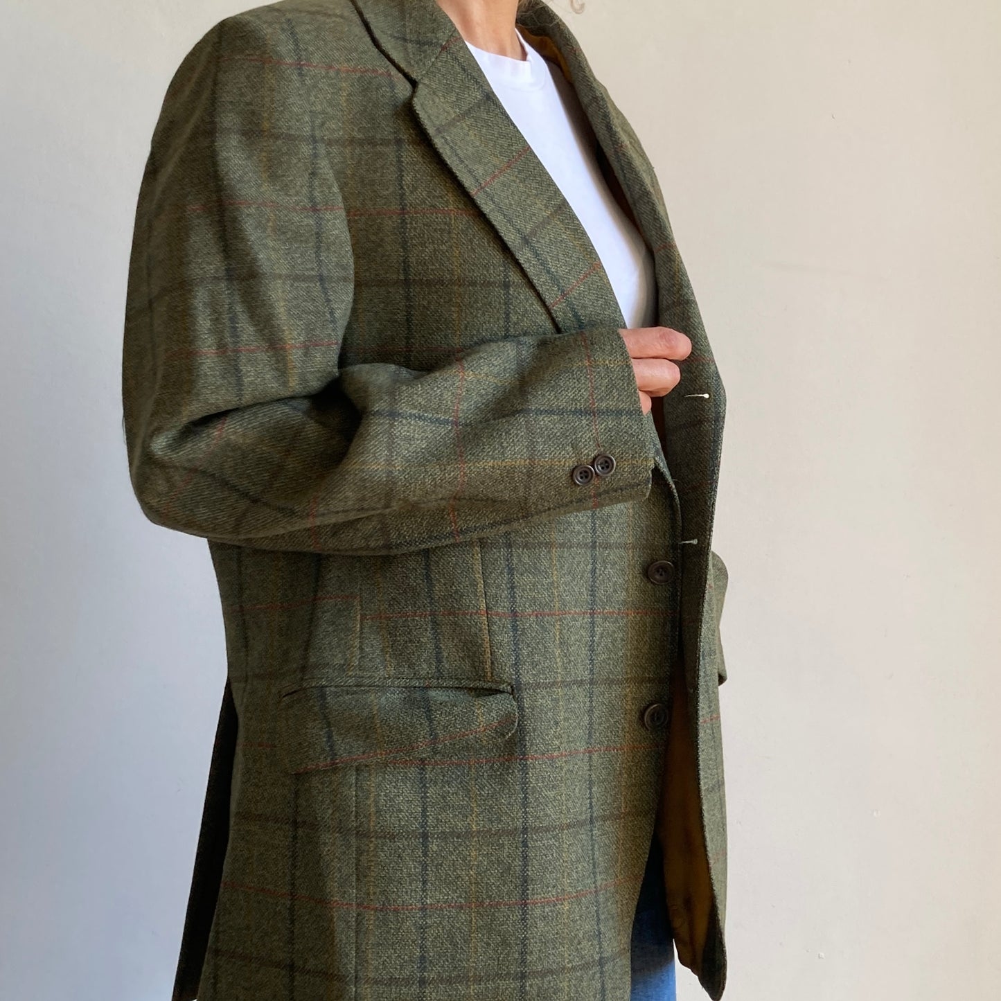 Plaid Wool Blazer