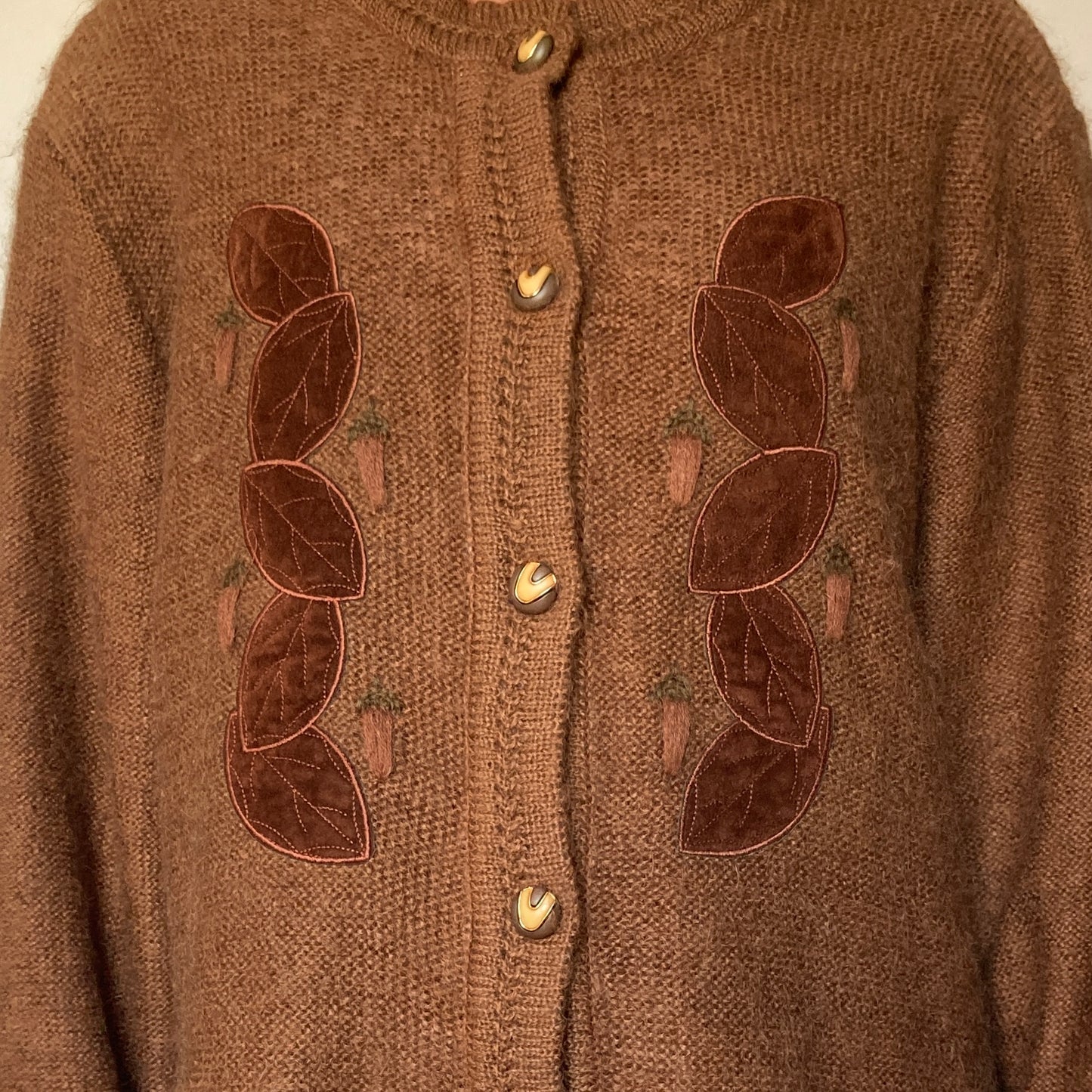 Brown Mohair Cardigan