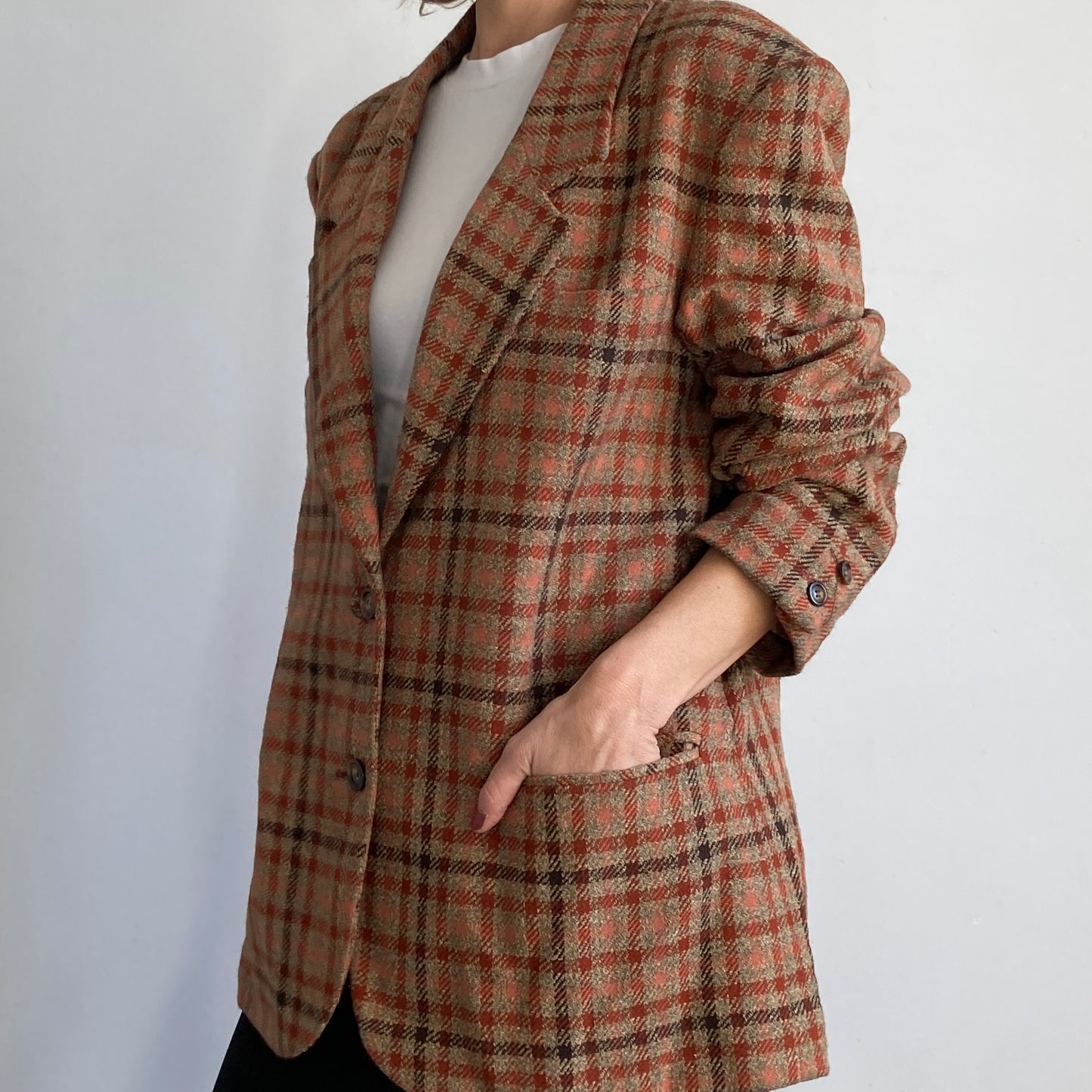 Unisex Plaid Blazer
