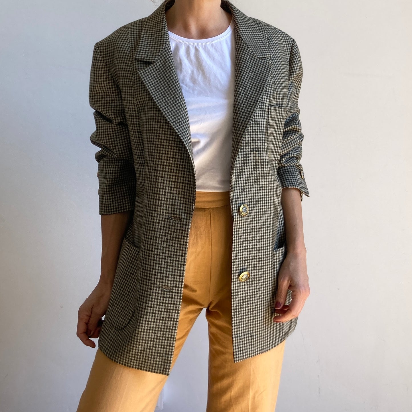 Check Plaid Blazer