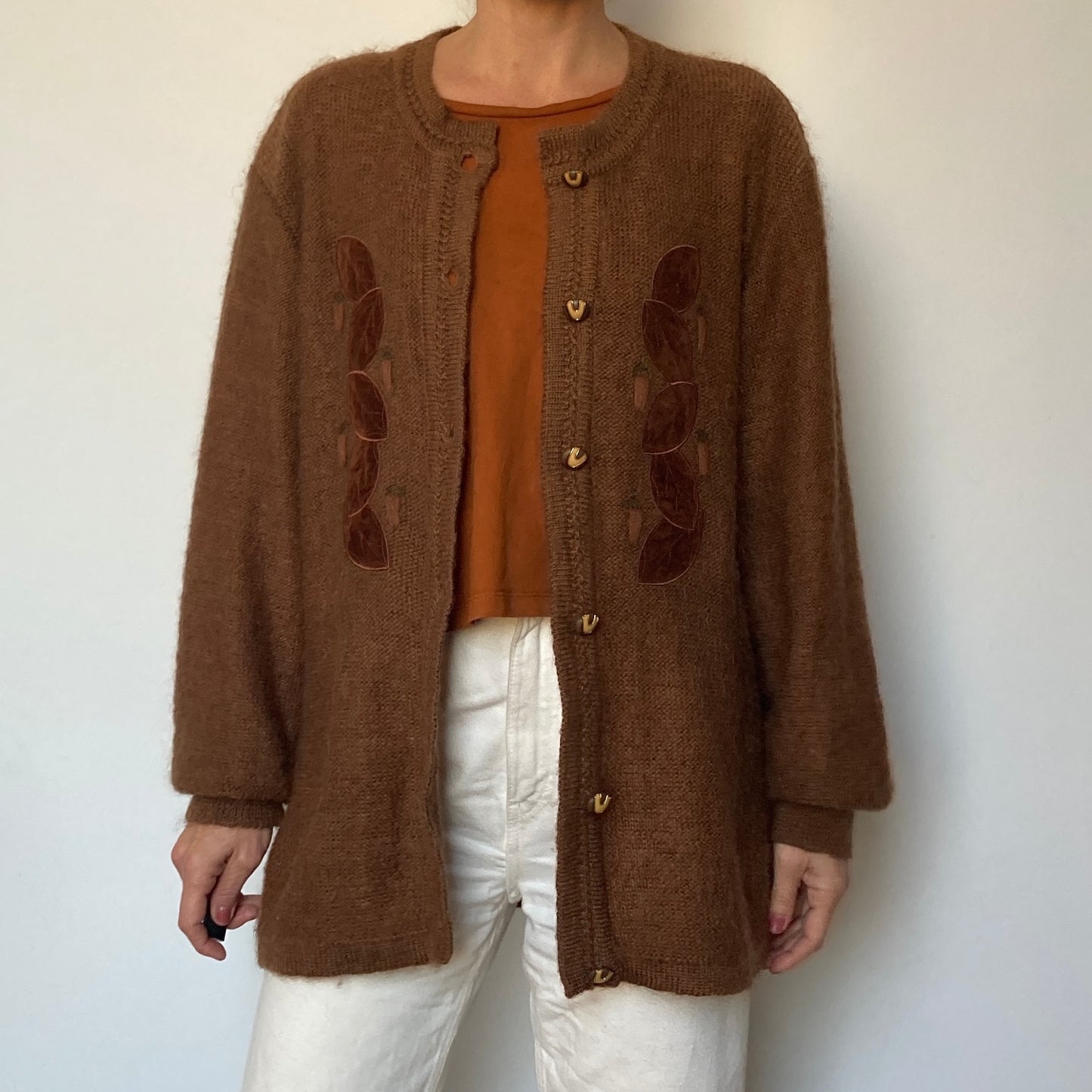 Brown Mohair Cardigan