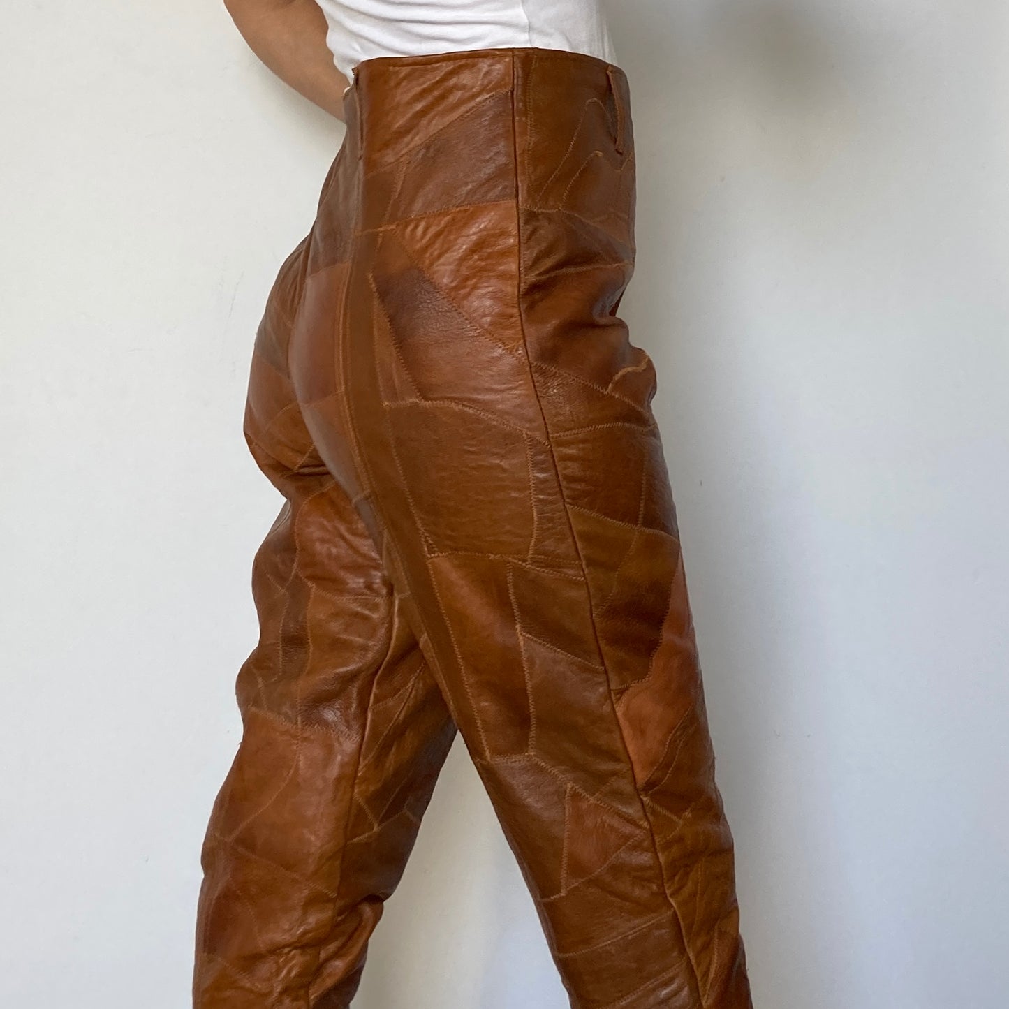 Patchwork Leather trousers