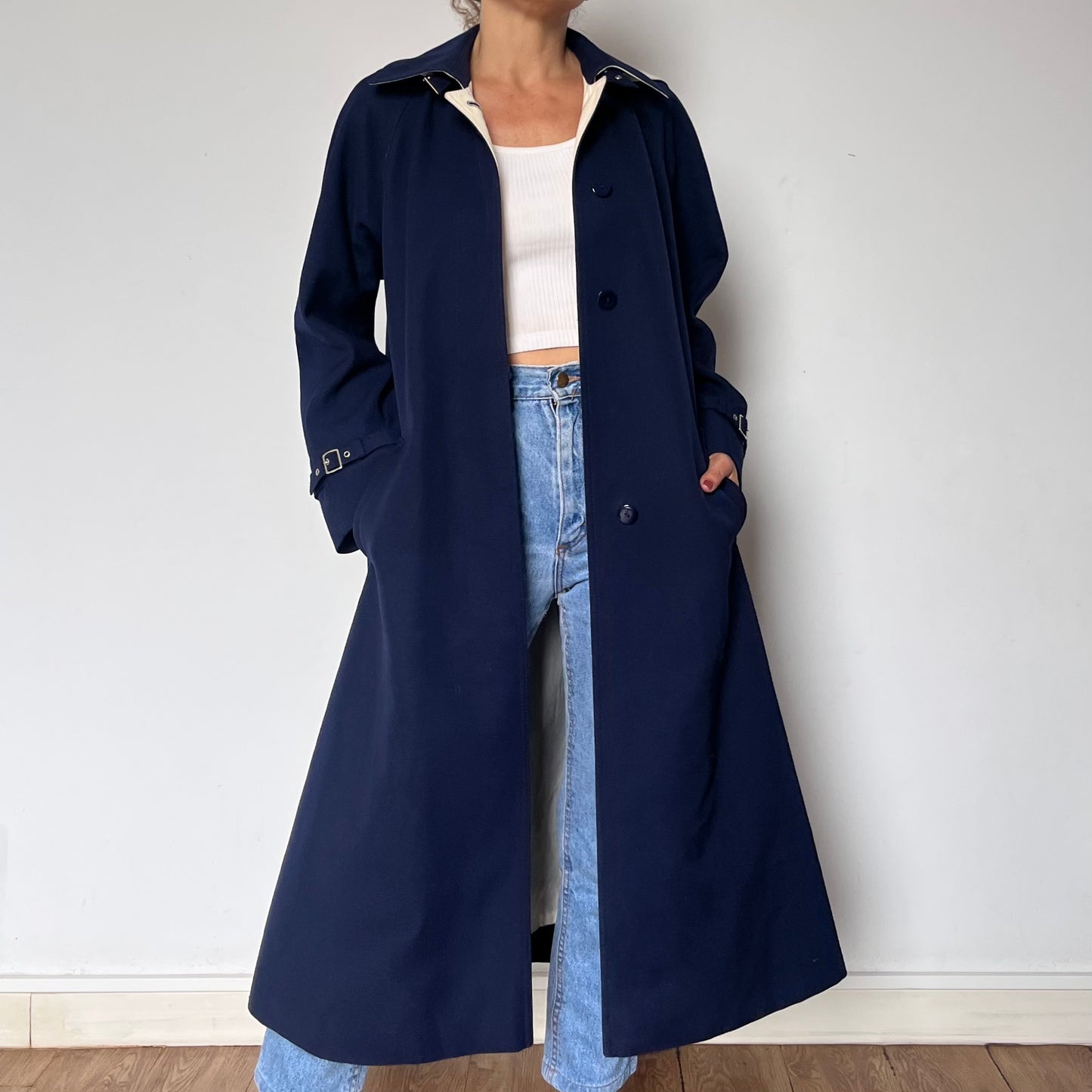Vintage blue Trench Coat