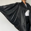 Batwing black Leather jacket