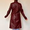 Vintage Burgundy leather trench