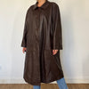 Vintage brown Leather Overcoat