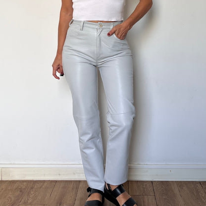Gray Leather trousers