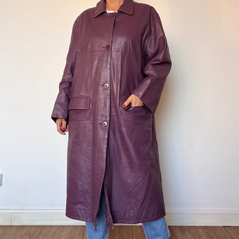 Vintage purple trench coat