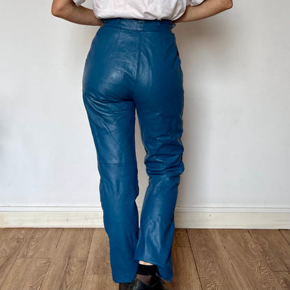 Blue Leather trousers