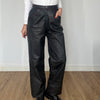 Black Leather trousers with belt