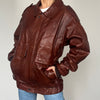 Vintage Burgundy Bomber Jacket