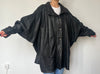 Vintage Batwing black Leather coat